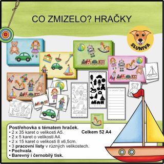 Materiál k zakoupení ⬇️ https://www.ucitelnice.cz/produkt/40507 Více o materiálu Co zmizelo? Hračky Materiál, který...